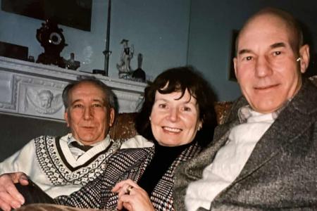 Patrick Stewart, right, with the inspirational Cecil Dormand and his wife Mary. 